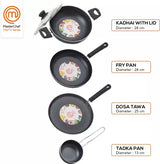 MasterChef Champions Black Induction Bottom Non-Stick Coated Cookware Set