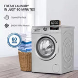 Bosch 7 Kg 5 Star Fully-Automatic Front Loading Washing Machine (WAJ2016SIN, Silver, AI Active Water Plus, In-Built Heater)
