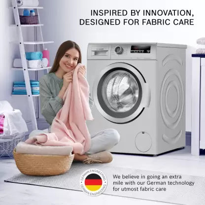 Bosch 7 Kg 5 Star Fully-Automatic Front Loading Washing Machine (WAJ2016SIN, Silver, AI Active Water Plus, In-Built Heater)