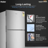 Haier 240 L Frost Free Double Door 2 Star Refrigerator  (Moon Silver, HEF-252EGS-P)