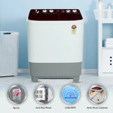Haier 7.5 kg Semi Automatic Top Load Multicolor (HTW75-186BK)