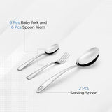 Flipkart SmartBuy Pack of 48 Stainless Steel Kitchen for Home | Heavy Gauge Dinner Set