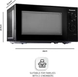 Panasonic 20L Solo Microwave Oven (NN-SM25JBFDG,Black)
