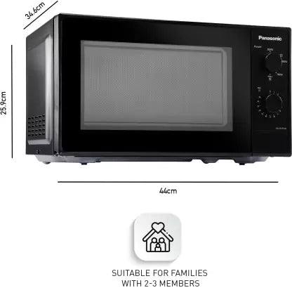 Panasonic 20L Solo Microwave Oven (NN-SM25JBFDG,Black)