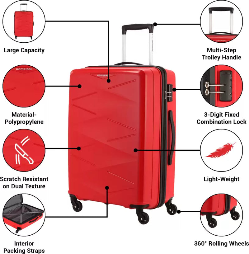 Buy Kamiliant by American Tourister TRIPRISM SPINNER 3PC AQUA Cabin Check in Set 30 inch red colour Online Neverowned India