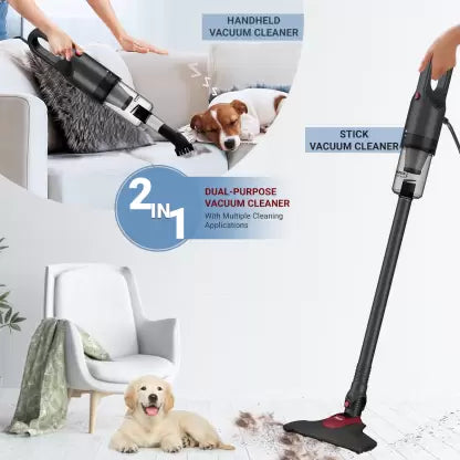 Inalsa OZOY PLUS Handheld Vacuum Cleaner Hand-held Vacuum Cleaner with 2 in 1 Mopping and Vacuum  (Black & Grey)