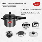 Pigeon Titanium Easy Cook and 3 L Outer Lid Induction Bottom Pressure Cooker