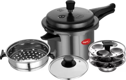 Pigeon Titanium Easy Cook and 3 L Outer Lid Induction Bottom Pressure Cooker