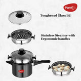 Pigeon Titanium Easy Cook and 3 L Outer Lid Induction Bottom Pressure Cooker