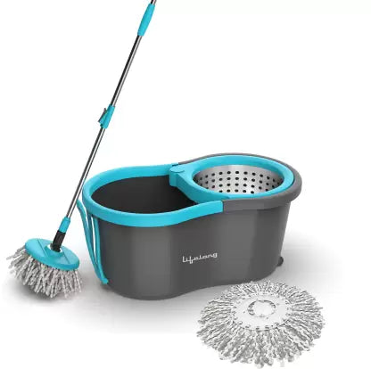 Lifelong LLMOP902 Steel Spin with Trolley Mop Set