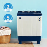 Midea Washing Machine Semi Automatic 7.0KG Plastic Lid Black Grey (open Box Like New)
