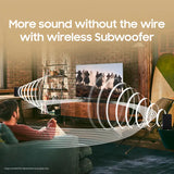 Samsung HW-C45E/XL, Dolby Digital with Wireless Subwoofer, Poweroutput 300 W Bluetooth Soundbar (Black, 2.1 Channel)