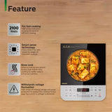 PHILIPS 2100 W Induction Cooktop Push Button