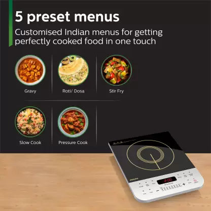 PHILIPS 2100 W Induction Cooktop Push Button