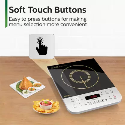 PHILIPS 2100 W Induction Cooktop Push Button