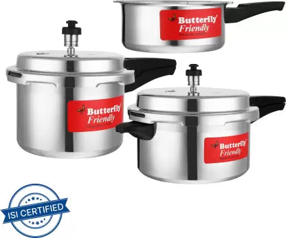 BUTTERFLY FRIENDLY COMBO IB 2,3,5L ALUMINIUM PRESSURE COOKER