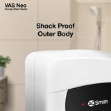 AO Smith 15 L Storage Water Geyser (VAS-NEO-015, Black, White)