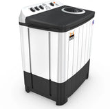 White Westinghouse 12 KG Toughned Glass Semi Automatic Washing Machine with Hammer Wash Technology (SFW1200, white & black, Hammer Wash Technology)