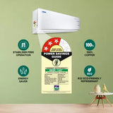 Blue Star Convertible 5 in 1 Cooling 2023 Model 1.2 Ton 3 Star Split Inverter Multi Sensors, Stabalizer Free Operation, Self Diagnosis, Dust Filter AC - White (IA315YNU