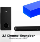 GOVO GOSURROUND 750 | 120W Bluetooth Soundbar|2.1 Channel with 5.25'' Wired Subwoofer 120 W Bluetooth Soundbar