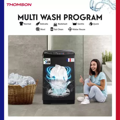 Thomson 11 kg PureWash Fully Automatic Top Load Washing Machine Grey