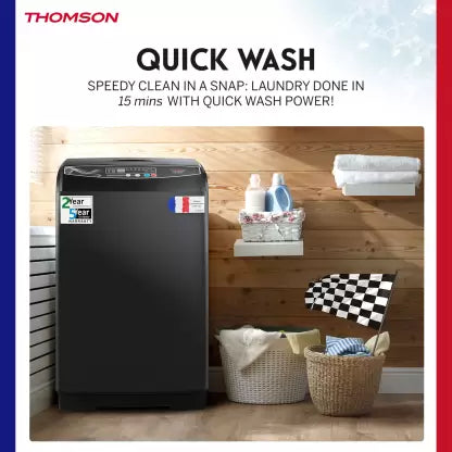 Thomson 11 kg PureWash Fully Automatic Top Load Washing Machine Grey