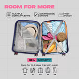 SKYBAGS Bloom Cabin Hardsided 55cm Printed 8 Wheels with TSA Lock Pink Trolley Bag Cabin Suitcase 8 Wheels - 22 Inch