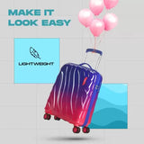 SKYBAGS Bloom Cabin Hardsided 55cm Printed 8 Wheels with TSA Lock Pink Trolley Bag Cabin Suitcase 8 Wheels - 22 Inch