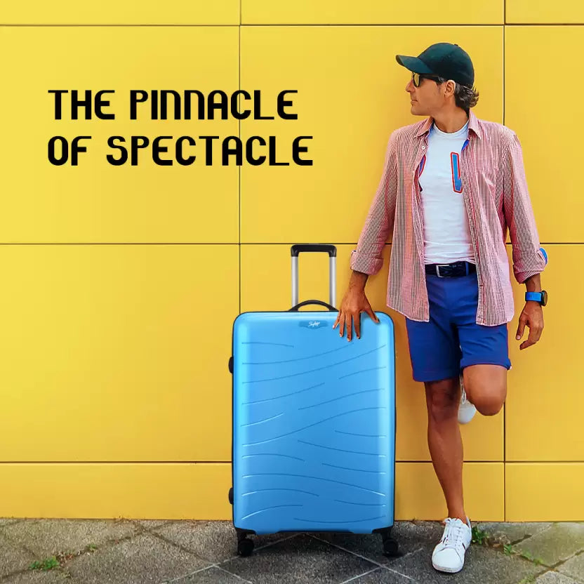 SKYBAGS Vertex Set of 3 Hardsided (Cabin+Medium+Large) Polypropylene Blue Trolley Cabin & Check-in Set - 31 Inch