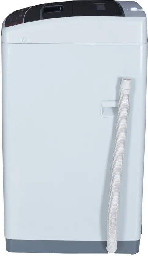 Haier 8 Kg 5 Star Fully Automatic Top Load Washing Machine with Oceanus Wave Drum, Magic Filter, 8 Wash Programs (HWM80-AE, Titanium Grey, Stainless Steel Drum, 15 Mins Quick Wash)