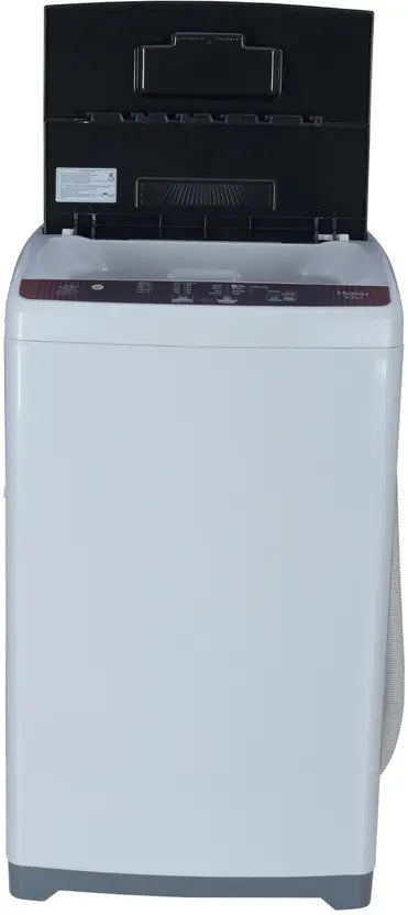 Haier 8 Kg 5 Star Fully Automatic Top Load Washing Machine with Oceanus Wave Drum, Magic Filter, 8 Wash Programs (HWM80-AE, Titanium Grey, Stainless Steel Drum, 15 Mins Quick Wash)