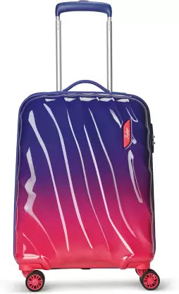 SKYBAGS Bloom Cabin Hardsided 55cm Printed 8 Wheels with TSA Lock Pink Trolley Bag Cabin Suitcase 8 Wheels - 22 Inch