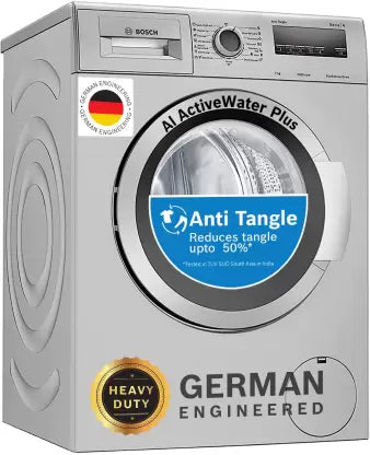 Bosch 7 Kg 5 Star Fully-Automatic Front Loading Washing Machine (WAJ2016SIN, Silver, AI Active Water Plus, In-Built Heater)