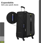 SAFARI GAMMA 75 4W Expandable Check-in Suitcase - 30 inch 1 bag black colour