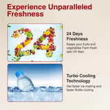 Godrej 183 L 3 Star | Toughened Glass Shelves | 24 Day Farm Freshness | Jumbo Vegetable Tray | Direct Cool Single Door Refrigerator(RD R190C THF FR BL, Floral Blue)