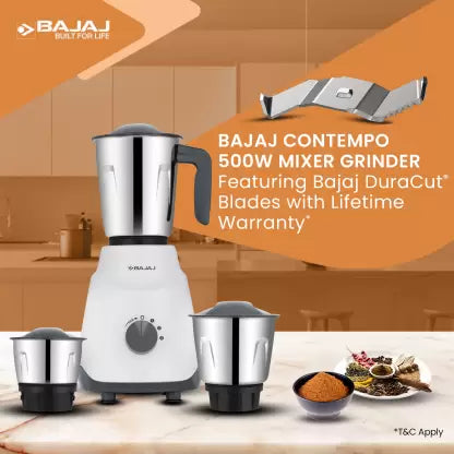 BAJAJ 3 500 W Juicer Mixer Grinder