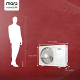 MarQ by Flipkart 2024 Range 1 Ton 3 Star Split Inverter 4-in-1 Convertible with Turbo Cool Technology AC - White
