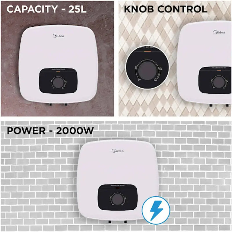 Midea 25 L Storage Water Geyser MWH25-20MVN1 White
