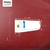 MarQ by Flipkart 2024 Range 1 Ton 3 Star Split Inverter 4-in-1 Convertible with Turbo Cool Technology AC - White