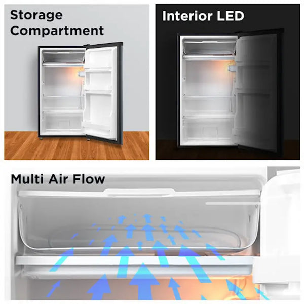 MDRD142FGF03,Midea, 93 L, 1 Door Mini Bar Ref , 1 Star, Silver (open Box Like New)