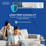 CARRIER 2024 Model AI Flexicool Convertible 6-in-1 Cooling 1.5 Ton 3 Star Split Inverter Dual Filtration with HD & Auto Cleanser AC with PM 2.5 Filter - White