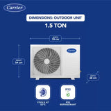 CARRIER 2024 Model AI Flexicool Convertible 6-in-1 Cooling 1.5 Ton 3 Star Split Inverter Dual Filtration with HD & Auto Cleanser AC with PM 2.5 Filter - White