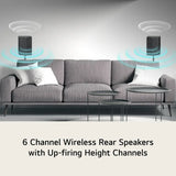 LG S95QR, World's 1st Triple Upfiring speaker, Dolby , , 810W, 9.1.5 Ch 810 W Bluetooth Soundbar (Dark Steel Silver, 9.1.5 Channel)