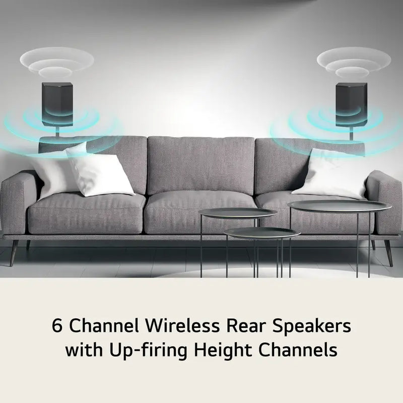 LG S95QR, World's 1st Triple Upfiring speaker, Dolby , , 810W, 9.1.5 Ch 810 W Bluetooth Soundbar (Dark Steel Silver, 9.1.5 Channel)