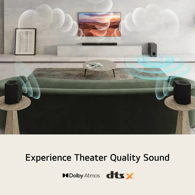 LG S95QR, World's 1st Triple Upfiring speaker, Dolby , , 810W, 9.1.5 Ch 810 W Bluetooth Soundbar (Dark Steel Silver, 9.1.5 Channel)