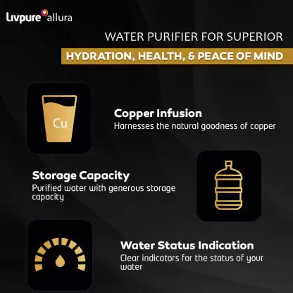 LIVPURE LIV-ALLURA 7 L RO + UV + Copper Water Purifier