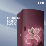 IFB 197L 5 Star Direct-Cool Single Door Refrigerator with Advanced Inverter Compressor (2024, IFBDC-2235DRBED, Midnight Bloom Red) Extraordinary Storage with Humidity Controller with Base Drawer