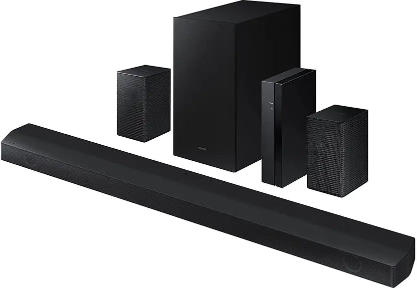 Samsung Soundbar (HW-B67E/XL) 5.1 Channel, Wireless Subwoofer, 1x Wireless Rear Speaker, 1x Center Speaker and Energy Star, Dolby 5.1ch & DTS Virtual X Experience Sound (Black)