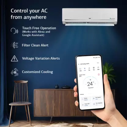 IFB FastCool Convertible 8-in-1 Cooling, 2023 Model 1.5 Ton 3 Star Split Inverter 7 Stage Air Treatment AC with Wi-fi Connect - White (CI1833F223G5, Copper Condenser)