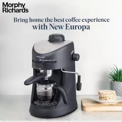 Morphy Richards Europa Espresso / Cappuccino 4 Cups Coffee Maker (Black)